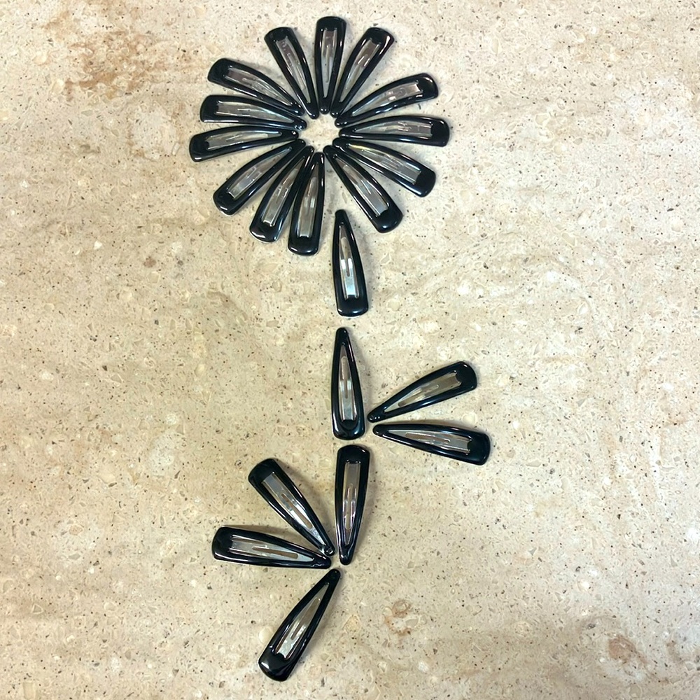 41 black barrettes